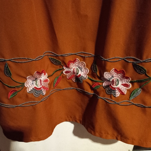 Zara Anos-Years Flower Embroidered Cottagecore Dress Boho-Chic Hippie Woodstock - Picture 11 of 12
